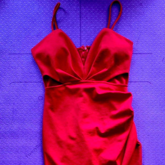 Dresses & Skirts - Red short above knee dress with slits on the sides.